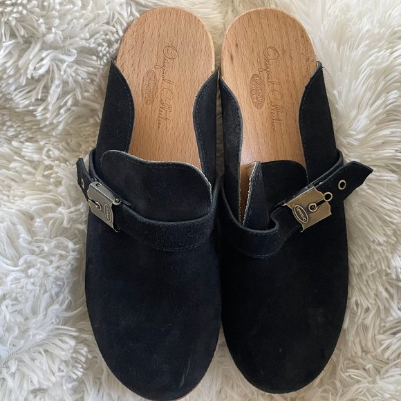 Dr. Scholl's Original Collection Black Suede Clogs - Picture 3 of 12